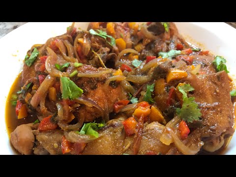 How to make Brown stew Chicken and peas and rice
