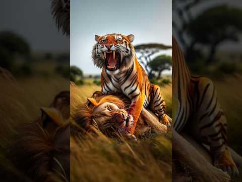 Lion vs Tiger. Who wins? 🦁🐯