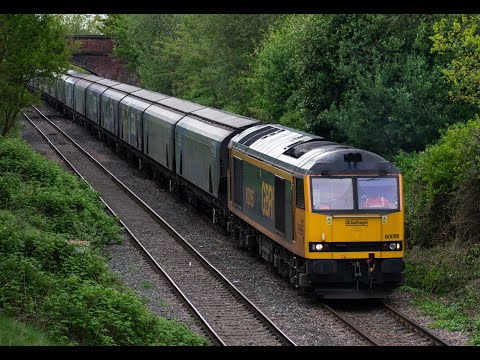 GBRf Class 60 No's. 60095 TnT 60047 on 6E17 Edge Lane Junction - Drax Aes on 07.05.22 - HD