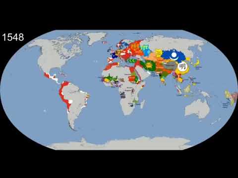 The world: Timeline of National Flags: 1019-2020 x10 speed