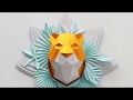 How to make a paper tiger sculpture | Assembli papercraft DIY