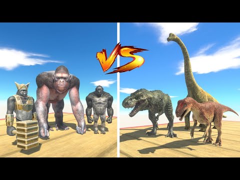 1V1 MUTANT PRIMATES vs ALL DINOSAURS Animal Revolt Battle Simulator