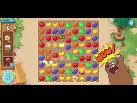 We Bare Bears Match3 Repairs Level 155 - No Boosters