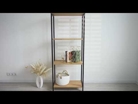 Миниатюра изображения товара Стеллаж Mio Tesoro Joy Loft (дуб золотой крафт/черный)