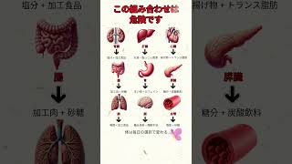 臓器を傷つける食べ物の組み合わせ9選  #健康情報 #食生活 #臓器健康 #血管健康 #肝臓ケア #ダイエット #加工食品 #健康管理 #生活習慣 #健康習慣