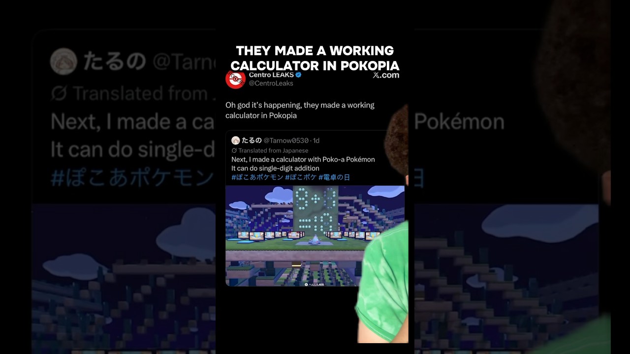 THEY MADE A WORKING CALCULATOR IN POKOPIA 💀 #pokemon #pokopia
