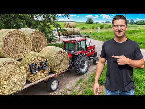 Round Baling 15 Acres of Alfalfa (First Cutting)