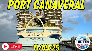 LIVE: Watching the Cruise Ships Leaving Port Canaveral LIVE! (Nov. 9, 2025)