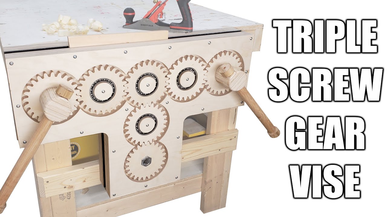 DIY Triple Screw Gear Vise - Free Plans!