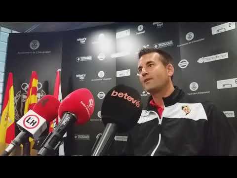 Rueda de prensa de Raúl Matito C. E. L'Hospitalet  - U. A. Horta