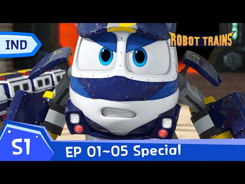 Robot Trains | EP01~EP05 (60 mins) | SPECIAL FULL EDISODE COMPLIATION | Bahasa Indonesia
