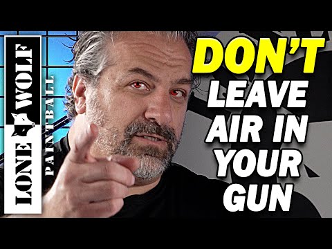 Part of a video titled Do NOT Leave Air in your Paintball Gun - YouTube