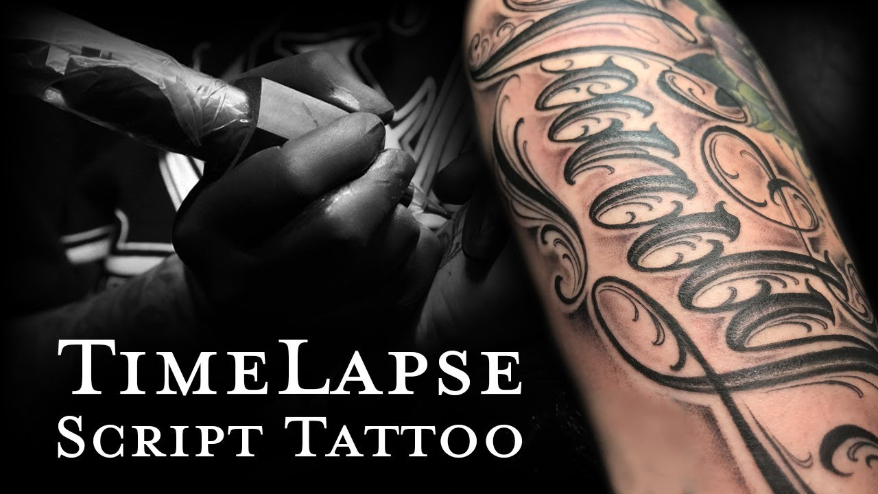 Time Lapse Script Tattoo 