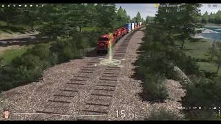 Trainz 2019 Canadian Rocky Mountains- Golden, BC- Westbound Rocky Mountaineer Part 1 Session Run