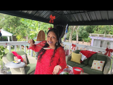 Christmas Dinner for the Community. 🇬🇾  Cookup Rice and Chicken Pepperpot recipe