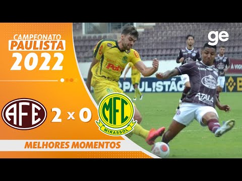 Gols e lances de Ferroviária-SP x Mirassol