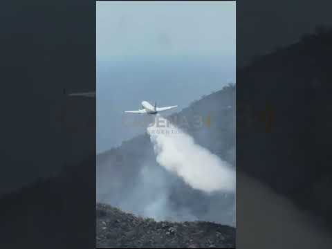 ASÍ TRABAJA EL BOEING 737 EN EL INCENDIO DE GUASAPAMPA ✈️