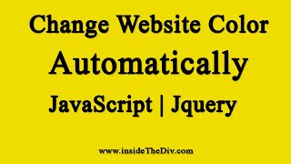 Change Background Color Automatically JavaScript