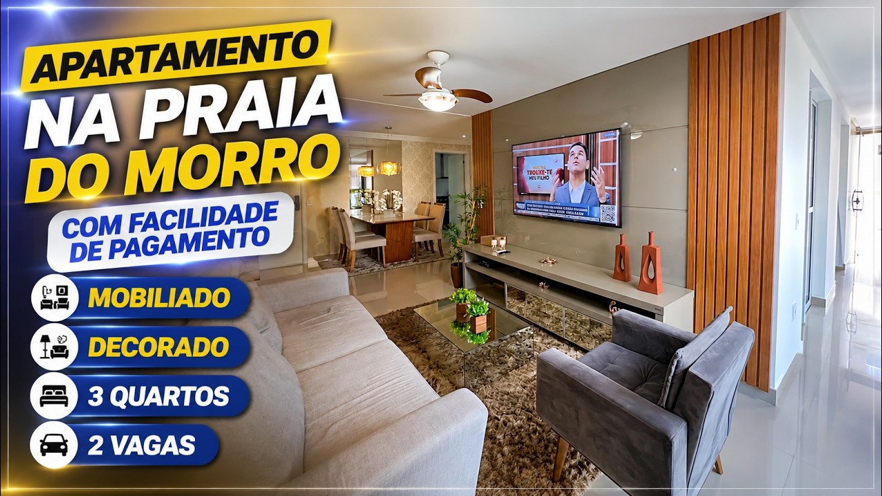 Praia do Morro com 3 quartos e 2 vagas pagamento facilitado