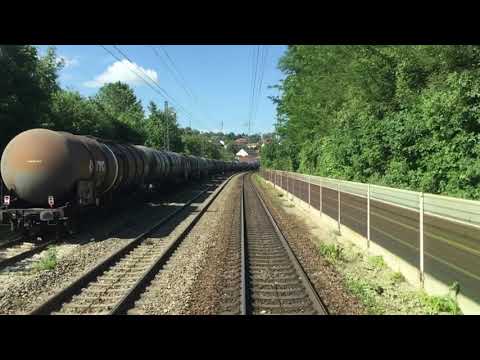 Führerstandsmitfahrt:  Rheintalbahn Schliengen   Rheinweiler   Haltingen