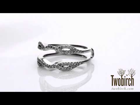 0.32 ct. Infinity Criss Cross Ring Guard - TwoBirch  TB-GUARD-0108-WG-F