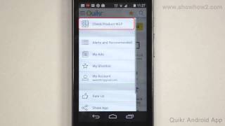 Quikr Android App - How To Check Product Maximum Selling Price