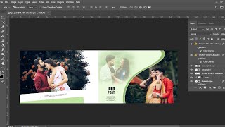 12x36 Photo  Album Design in Photoshop Tutorial #WeddingAlbumDesign