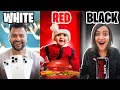 Red vs White vs Black CHALLENGE || EATING & BUYING Everything In ONE COLOR For 24 Hours