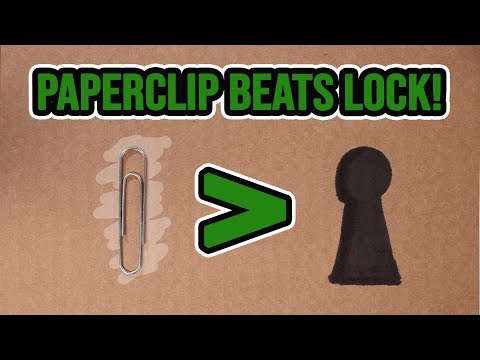 How to pick open a lock with paper clip [Easy technique]