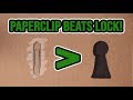 How To Pick Open A Lock With Paper Clip Easy Technique