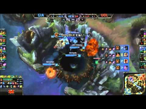 Epic Baron Steal And Awesome Fight UOL vs GIA 2015 EU LCS SPRING