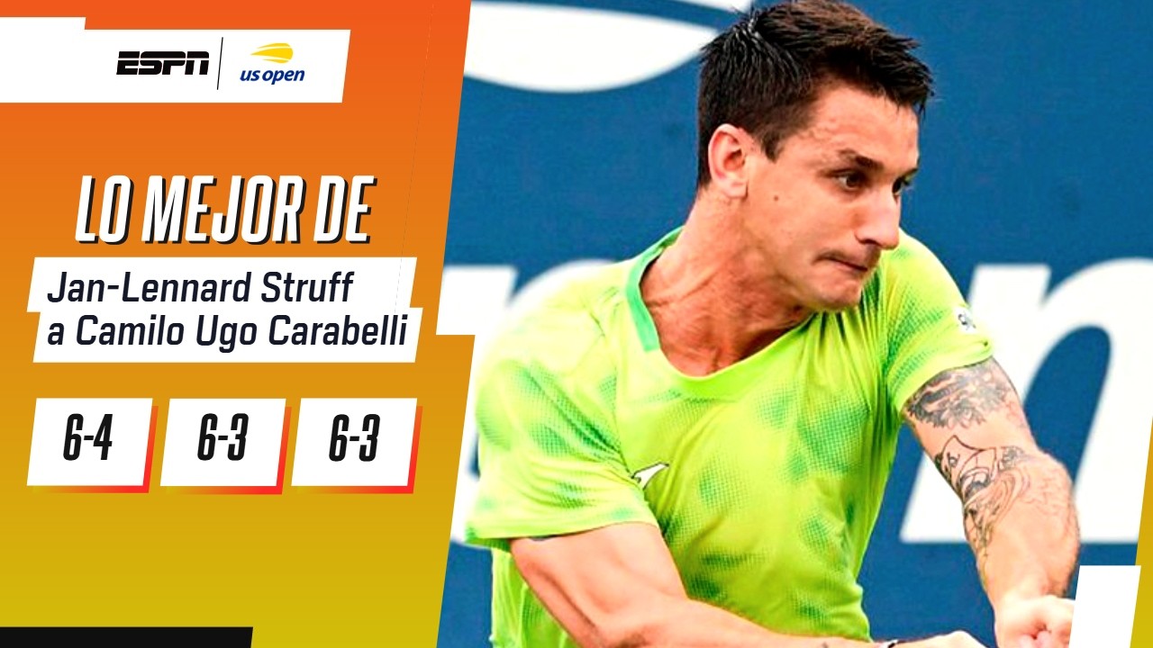 MAL DEBUT: UGO CARABELLI SE DESPIDIÓ EN PRIMERA RONDA DEL US OPEN AL CAER ANTE STRUFF | RESUMEN