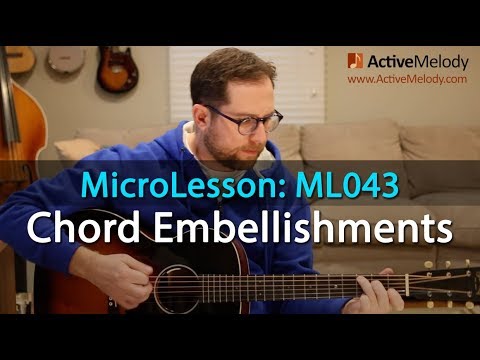 Rhythm Guitar Lesson - Chord Embellishment Ideas Over a simple Chord Progression - ML043