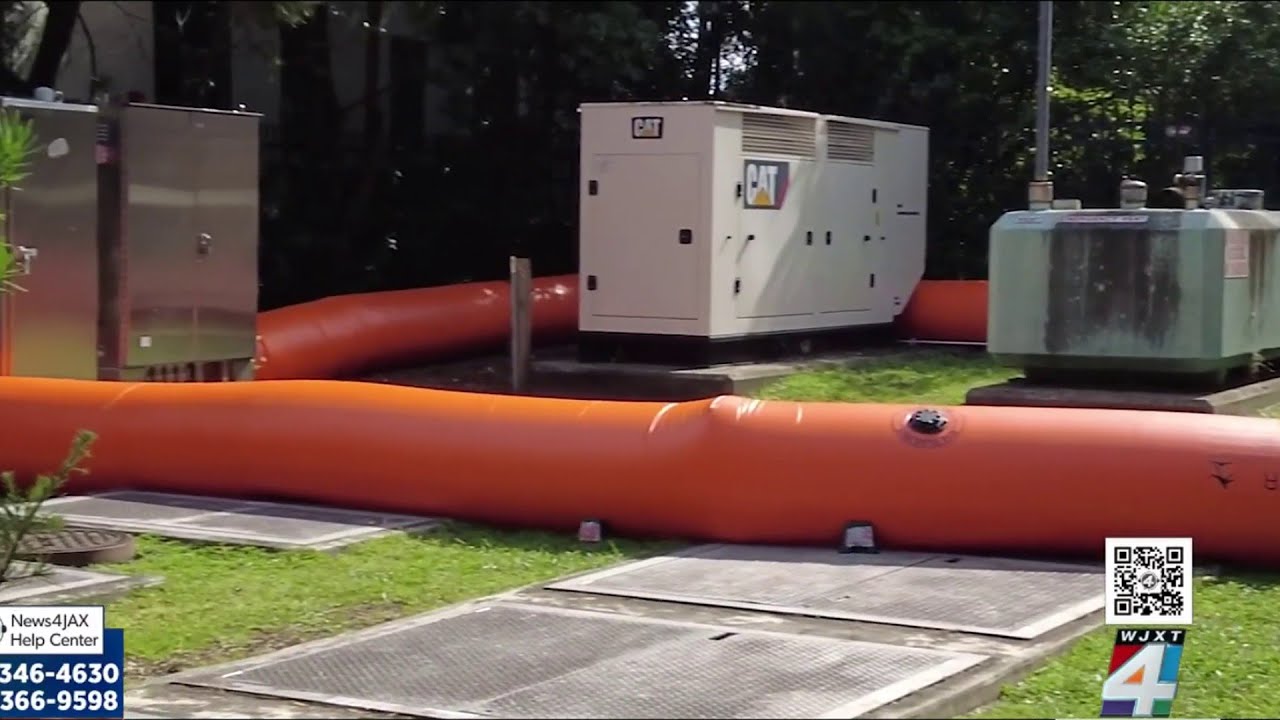 ‘Tiger Dams’ deployed: Anti-flood barricade deployed in Jacksonville communities ahead of Milton