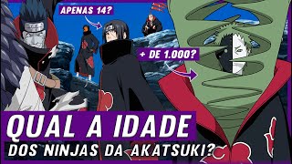 A IDADE DE CADA MEMBRO DA AKATSUKI