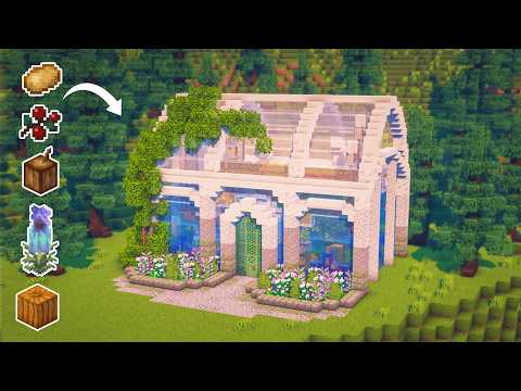 Minecraft | How to build a Glass Garden / Greenhouse