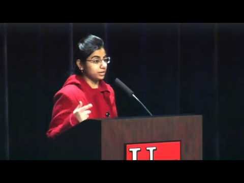 Nuzhat Baladi of Marathon County, Wisconsin, recites a classical poem in the Sindhi language.