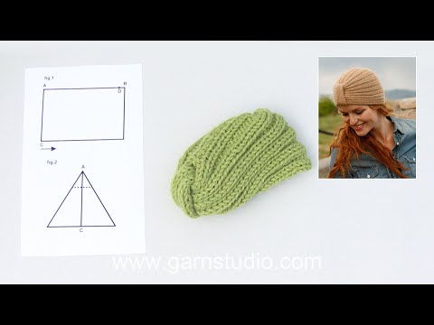 How to assembly the knitted hat in DROPS 134-54