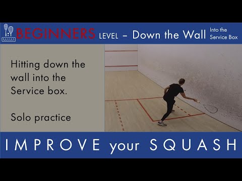 #Squash Beginners down the wall hitting into the service box and extension