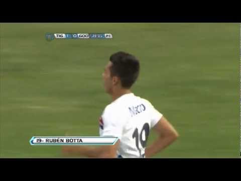 Gol de Botta. Tigre 2 - Godoy Cruz 0. Torneo Inicial 2012. Fecha 17. Fútbol Para Todos