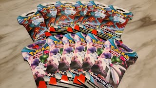 12x Sleeved Paradox Rift - Roaring Moon Vs Iron Valiant - Pokémon Cards Opening