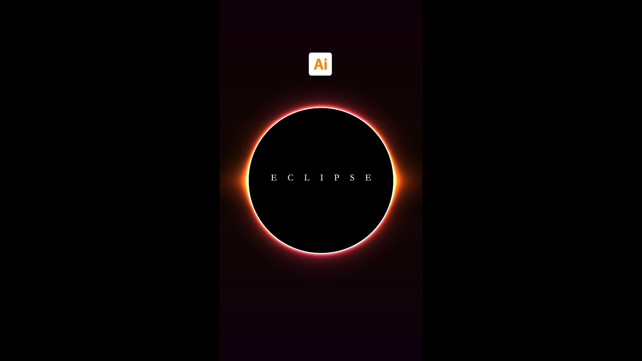How To Create Vector Eclipse Adobe Illustrator Tutorial #Shorts #adobeillustrator