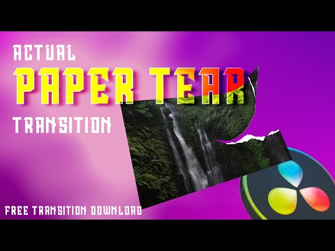 Create Mind-Blowing Paper Tear Wipe | Step-by-Step Tutorial | Davinci Resolve | Free Transtion