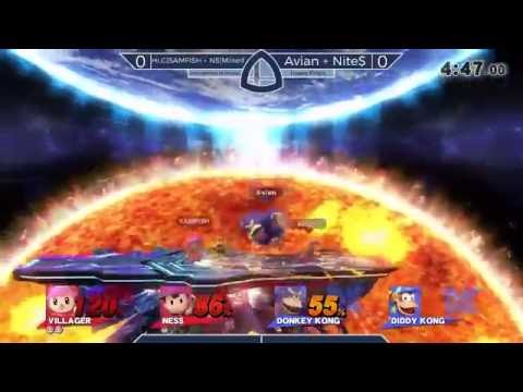 Sm4sh@Mines 36 - HLG|SAMFISH + NS|Miiself Vs. Avian + Nite$ - Doubles Losers Finals