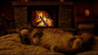 🐱 NO ADS 😴 Sleep Instantly to Purring Cat & Crackling Fireplace 🔥 10 Hours of Deep Sleep Sounds
