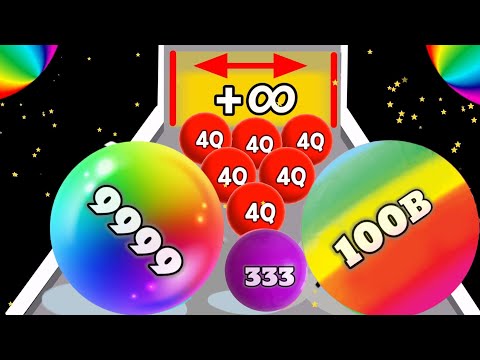 Satisfying Mobile Game/ Ball Run 2048 in Infinity mod vs hopping balls run 2048 gameplay new part #1