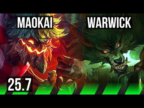 MAOKAI vs WARWICK (JGL) | EUW Diamond | 25.7