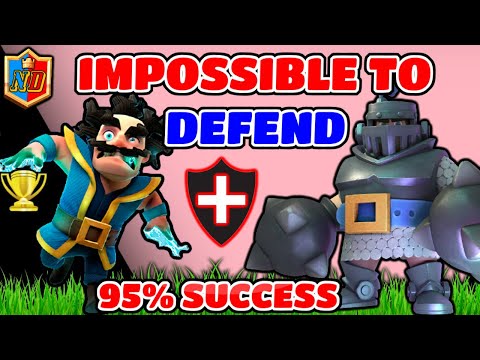 IMPOSSIBLE TO DEFEND!! Mega Knight + Electro Wizard Combo Deck in Clash Royale!! 😱