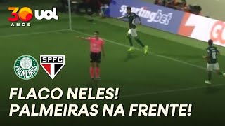 PALMEIRAS NA FRENTE! FLACO RECEBE DE SOSA E AMPLIA O PLACAR! VEJA O GOL