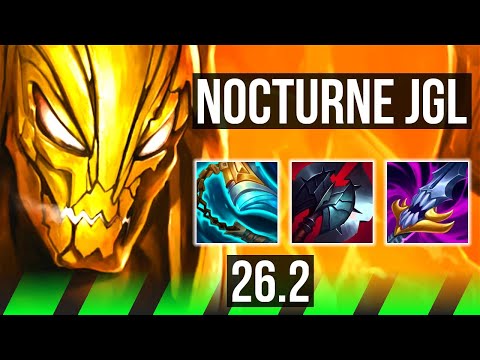 NOCTURNE vs KHA'ZIX (JGL) | 34K damage | KR Master | 26.2
